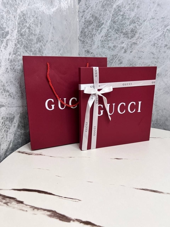 None Other - Gift Box and Shopping Bag with White Ribbon